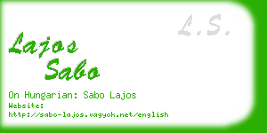 lajos sabo business card